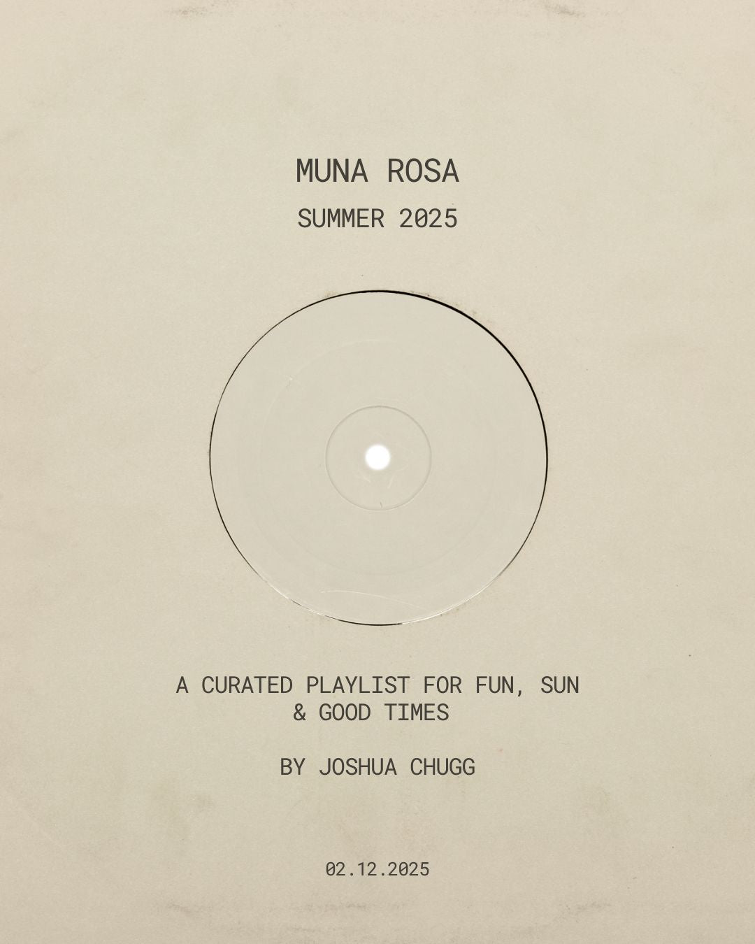 Muna Rosa Summer 2025 Playlist