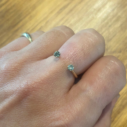 Cloudy Parti Sapphire Iko Ring