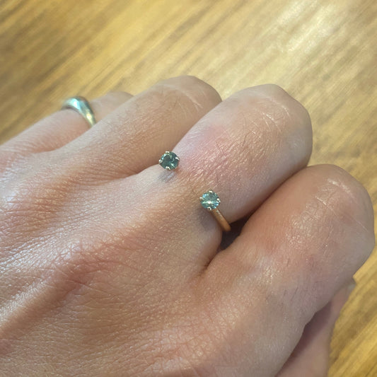 Cloudy Parti Sapphire Iko Ring