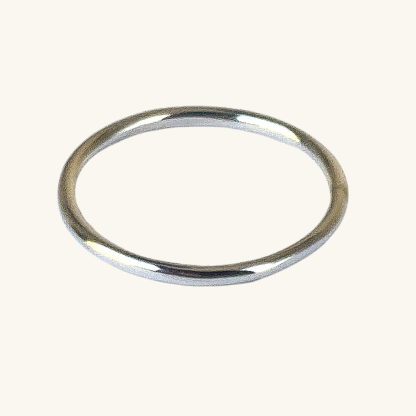Silver ring on a white background