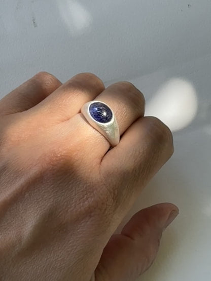 Matte Sapphire Dome ring